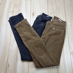 Flint And Tinder Men Corduroy Slim Fit Pants Size 30x31 Beige Navy Blue Lot Of 2